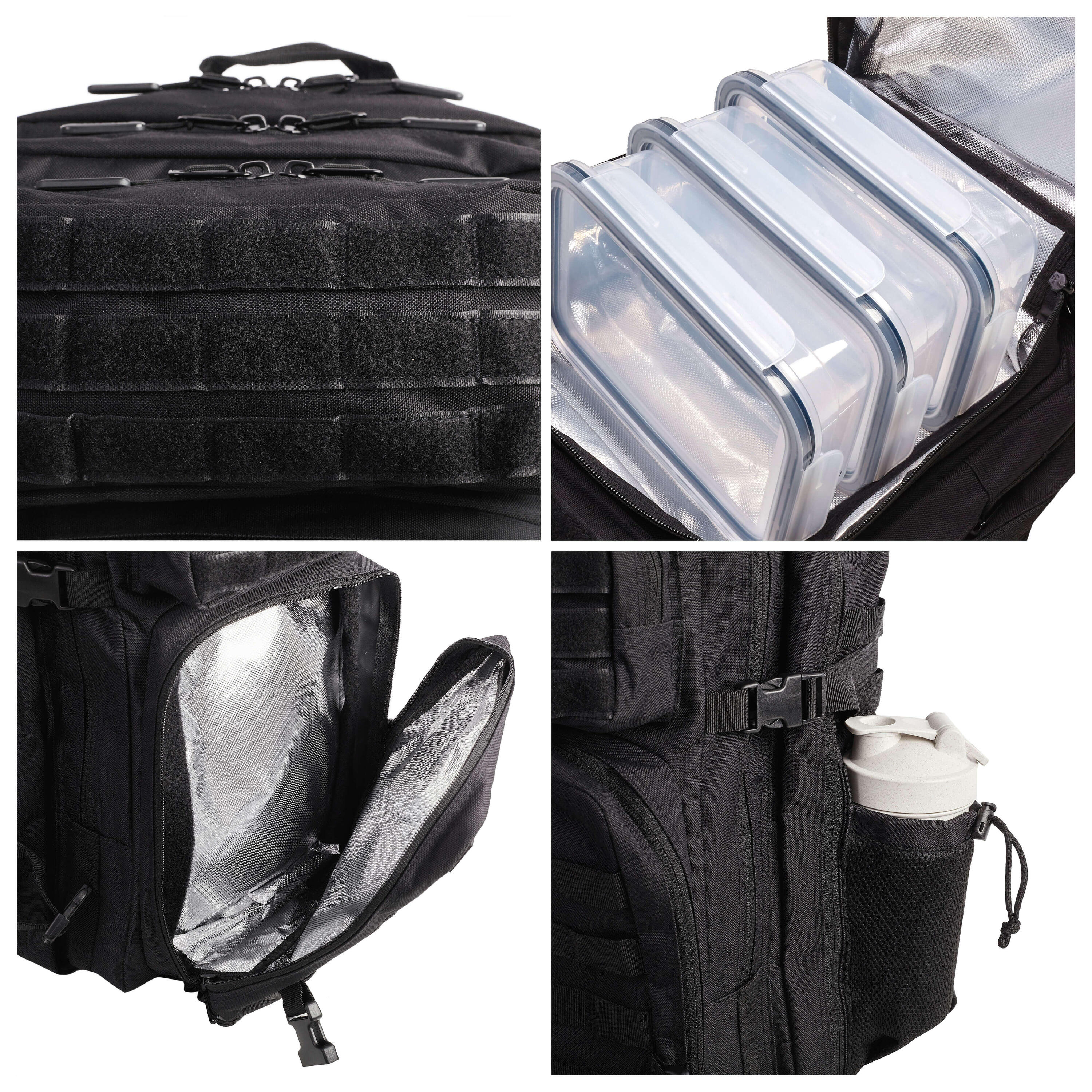 Sac à Dos Elitex Repas Noir 45L Cabine Entraînement Imperméable 3/7
