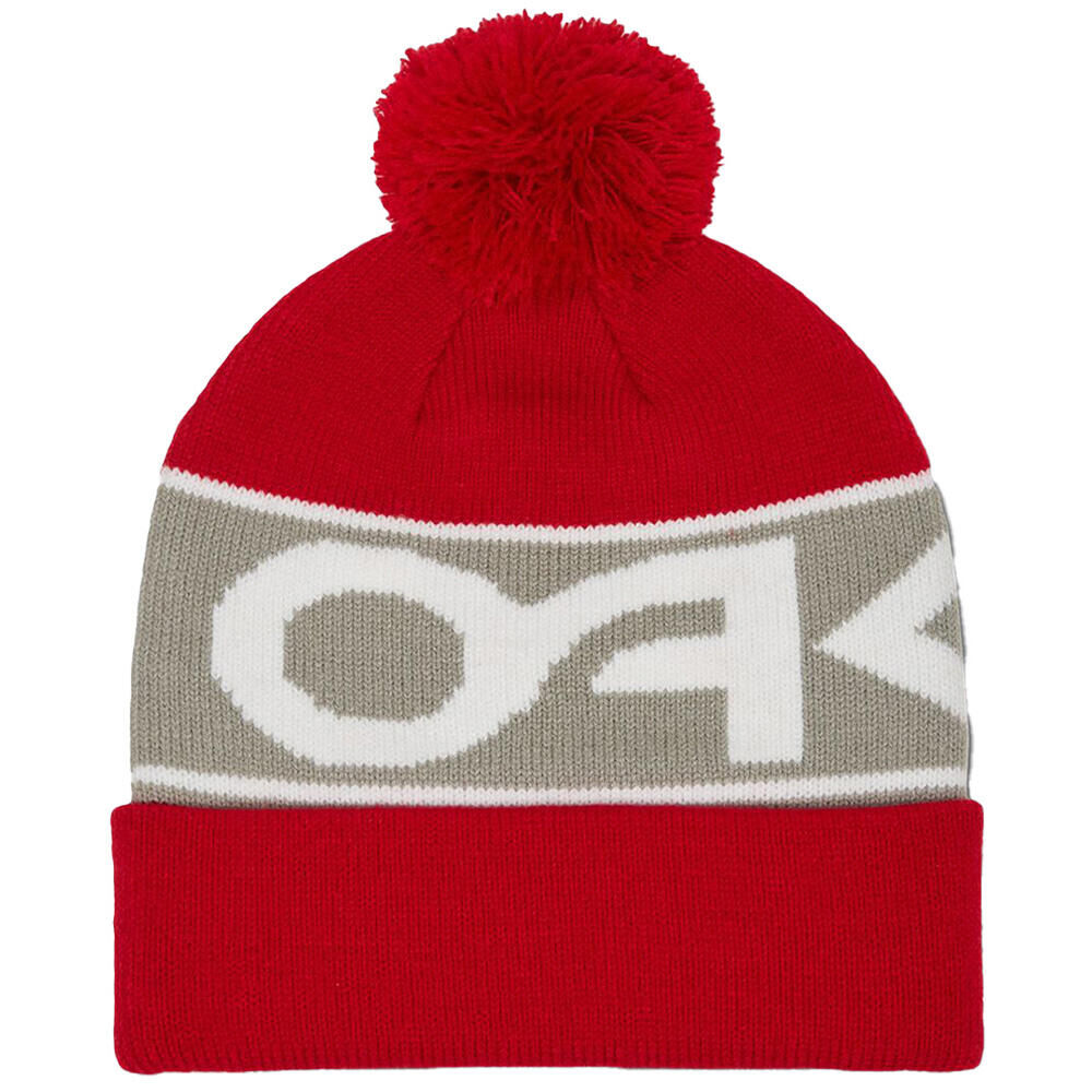 OAKLEY Factory Cuff Unisex Beanie - Red Line/Stone Grey