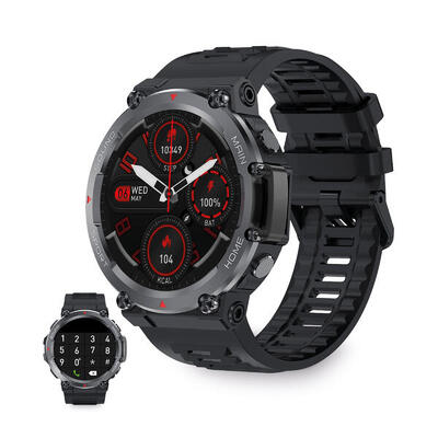Smartwatch ksix oslo.multisport en gezondheid. onderdompelbaar. zwart