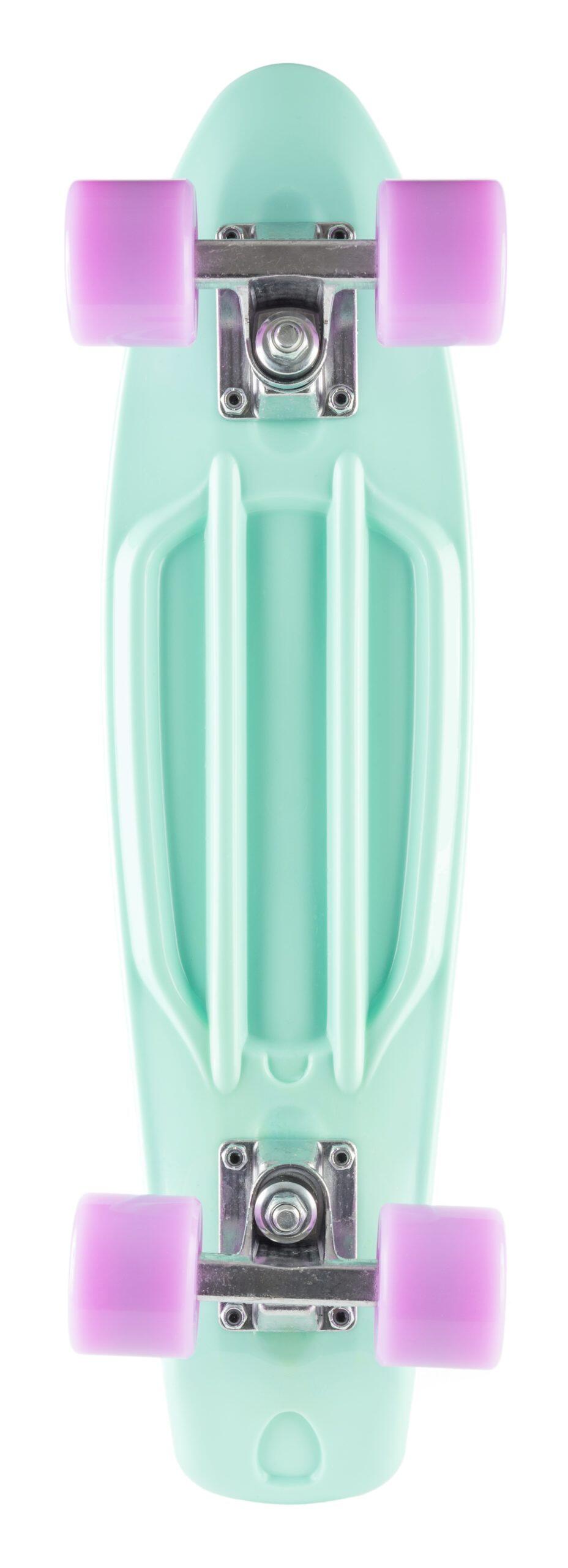 STAR SKATEBOARDS Vintage Skateboard, Retro Cruiser 60mm, mint / lila 5/7