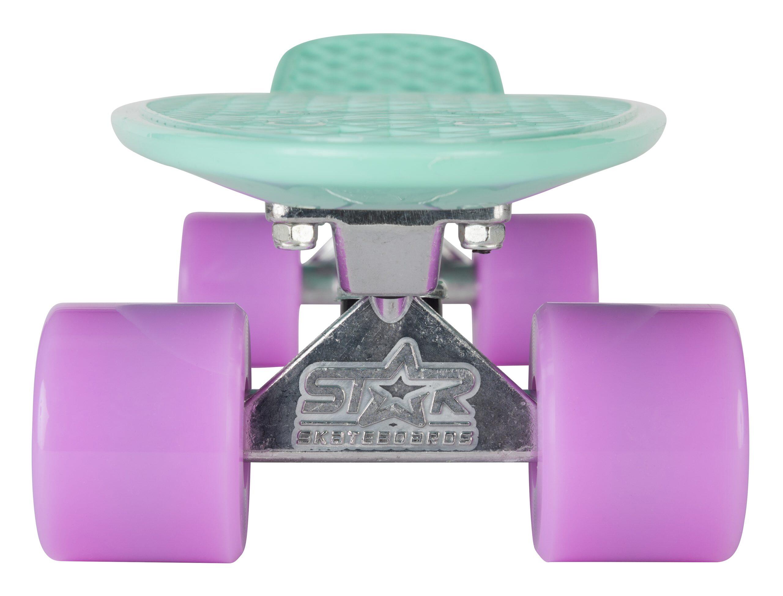 STAR SKATEBOARDS Vintage Skateboard, Retro Cruiser 60mm, mint / lila 4/7