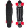 STAR SKATEBOARDS Vintage Skateboard, Retro Cruiser 60mm, zwart / rood