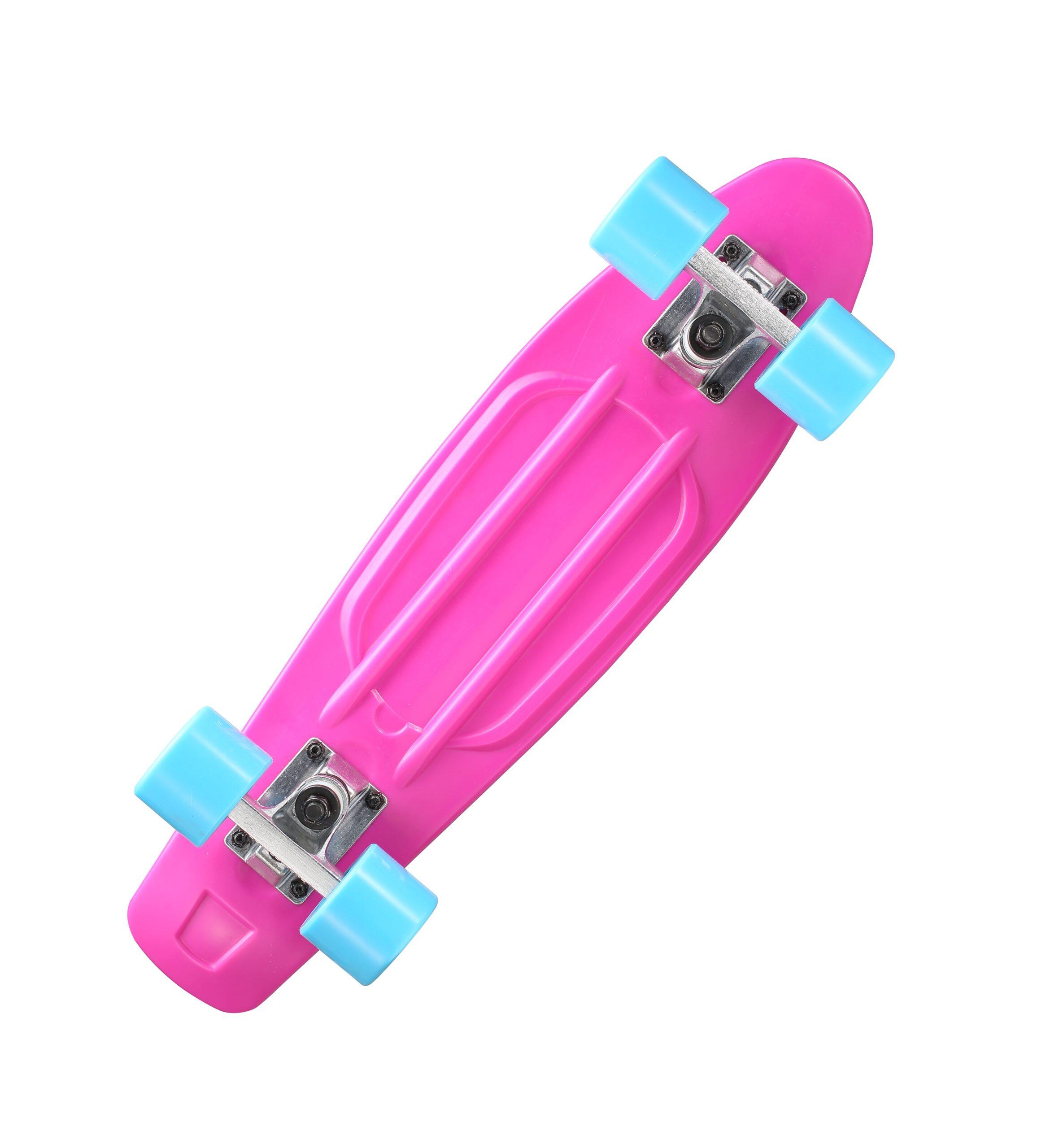 STAR SKATEBOARDS Vintage Skateboard, Retro Cruiser 60mm, paars / blauw 2/7