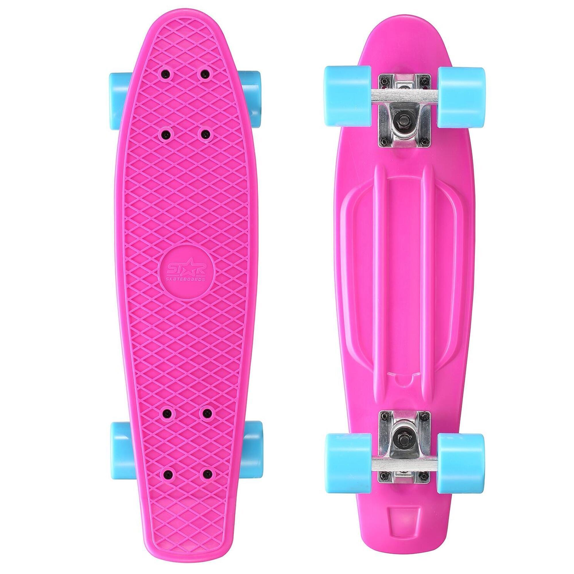 STAR SKATEBOARDS STAR SKATEBOARDS Vintage Skateboard, Retro Cruiser 60mm, paars / blauw