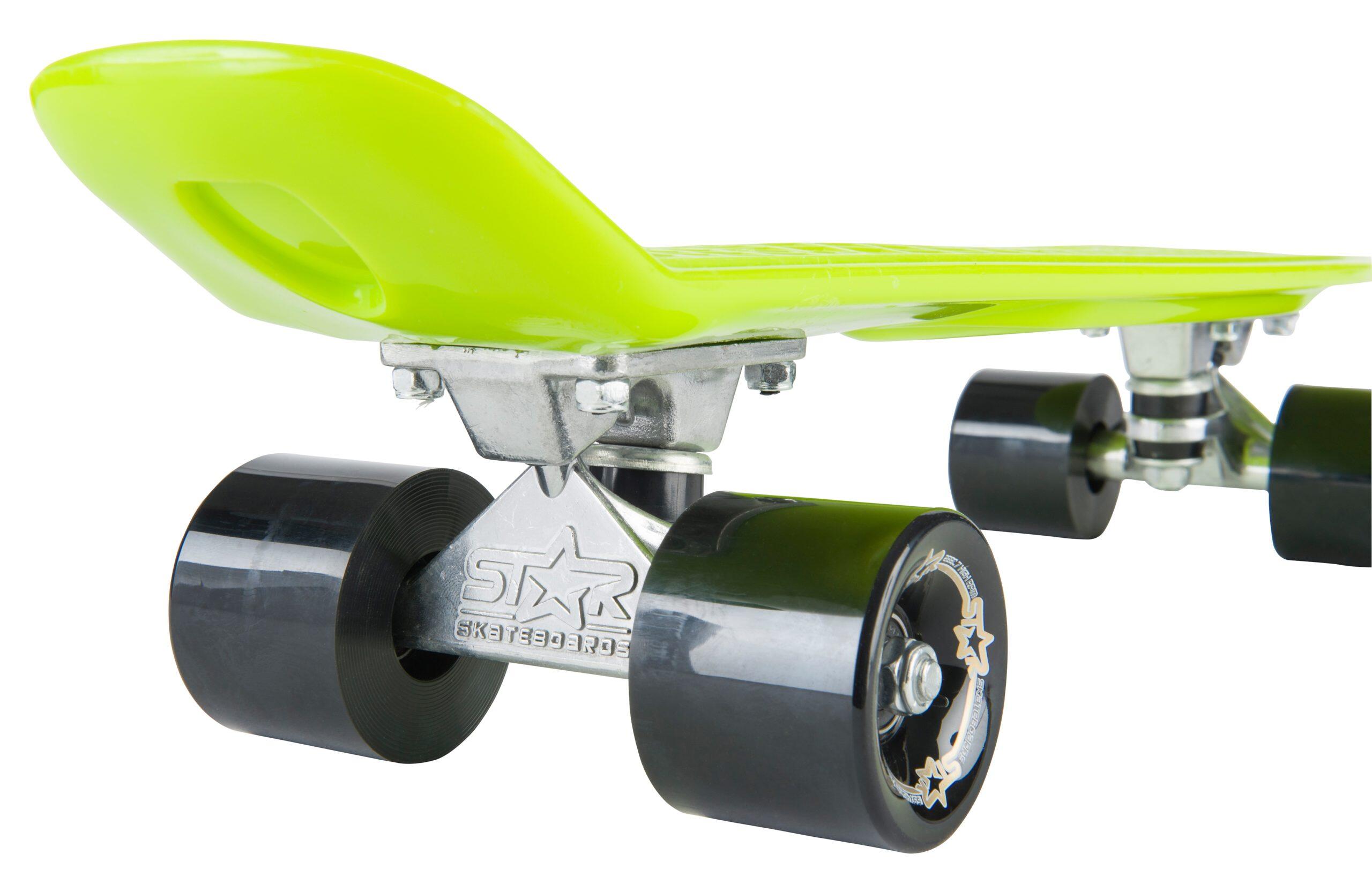 STAR SKATEBOARDS Vintage Skateboard, Retro Cruiser 60mm, groen / zwart 2/7