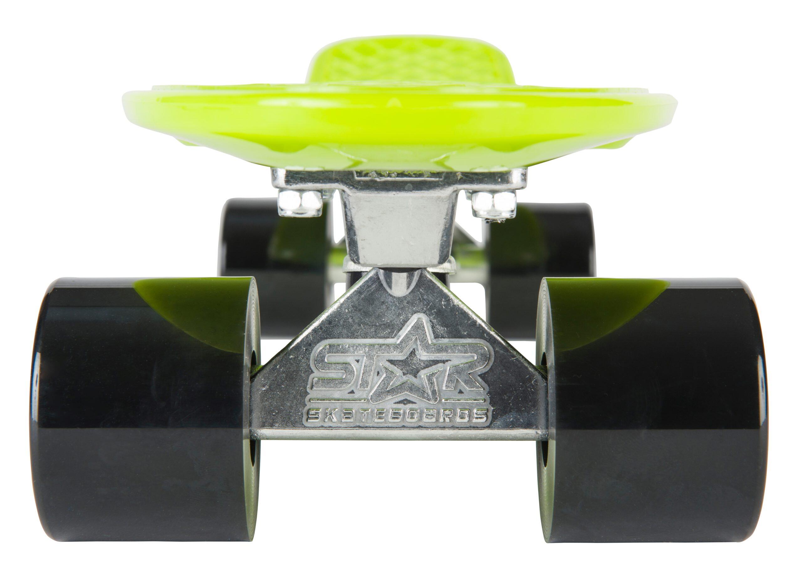 STAR SKATEBOARDS Vintage Skateboard, Retro Cruiser 60mm, groen / zwart 3/7