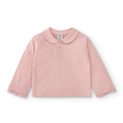 Charanga Polo de bebé rosa algodón
