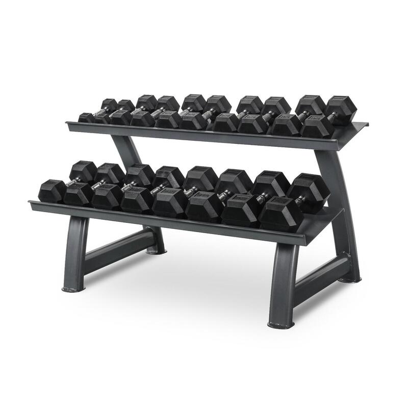 Hex Hantelset 2-20 kg + Rack