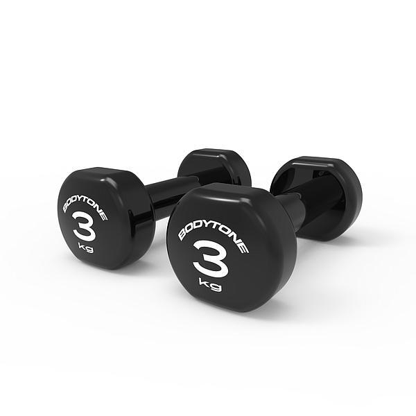 BODYTONE Mancuernas de vinilo 1kg – 4kg profesionales (Par)