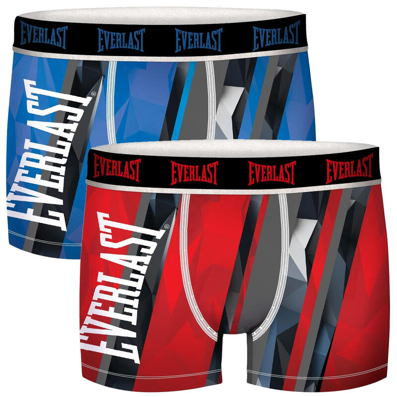 2 Everlast rode en blauwe boxershorts