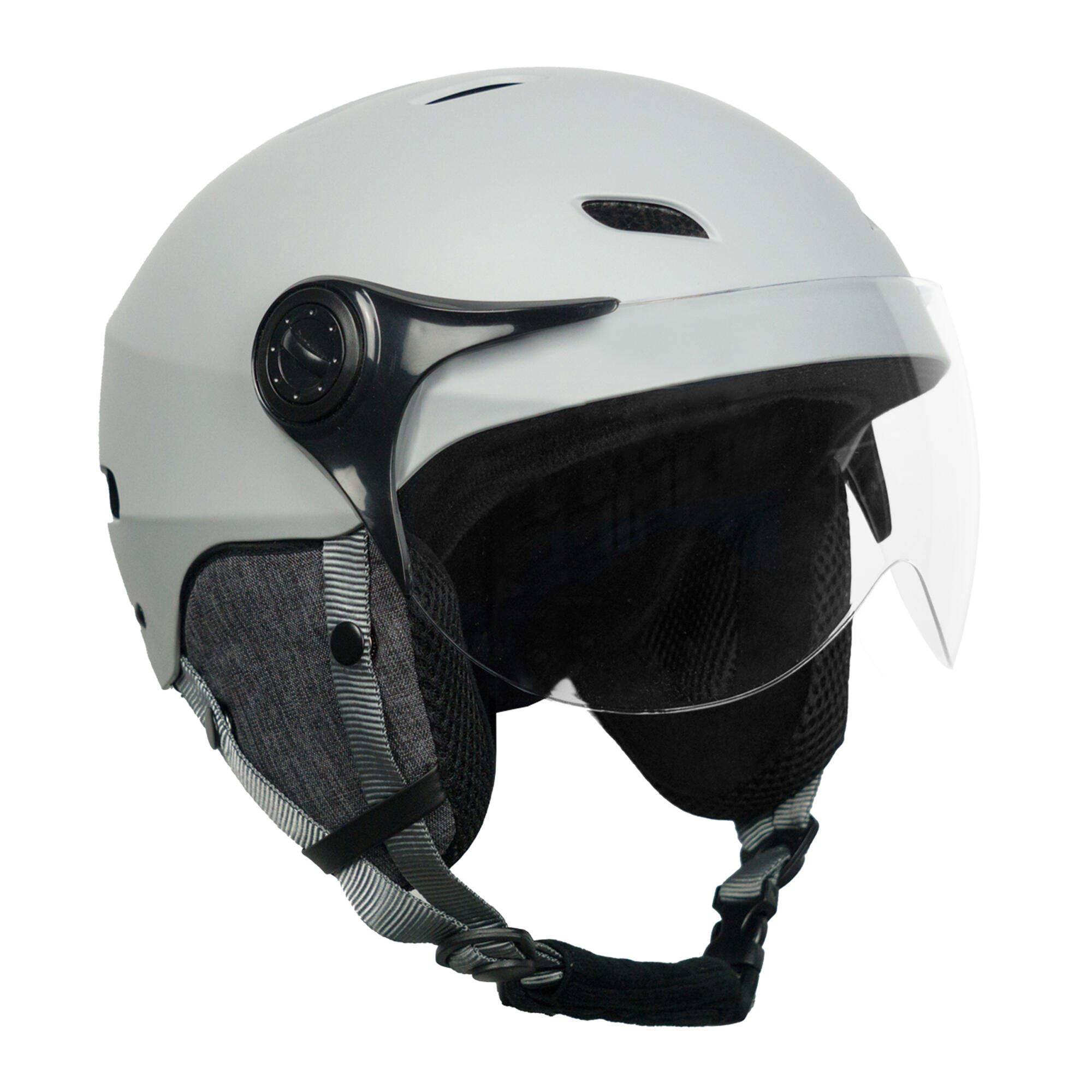Yeep.me - Casque Yeep.me H.30 Vision Led Cool Grey - Led Et Visière Pour Vélo, Trottinette - Casque - Gris - 42 M/l - Decathlon