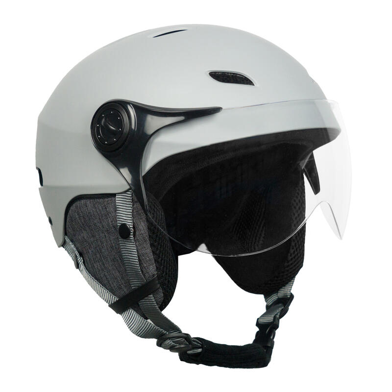Casque YEEP.ME H.30 Vision LED Cool Grey - LED et Visière pour Vélo, Trottinette