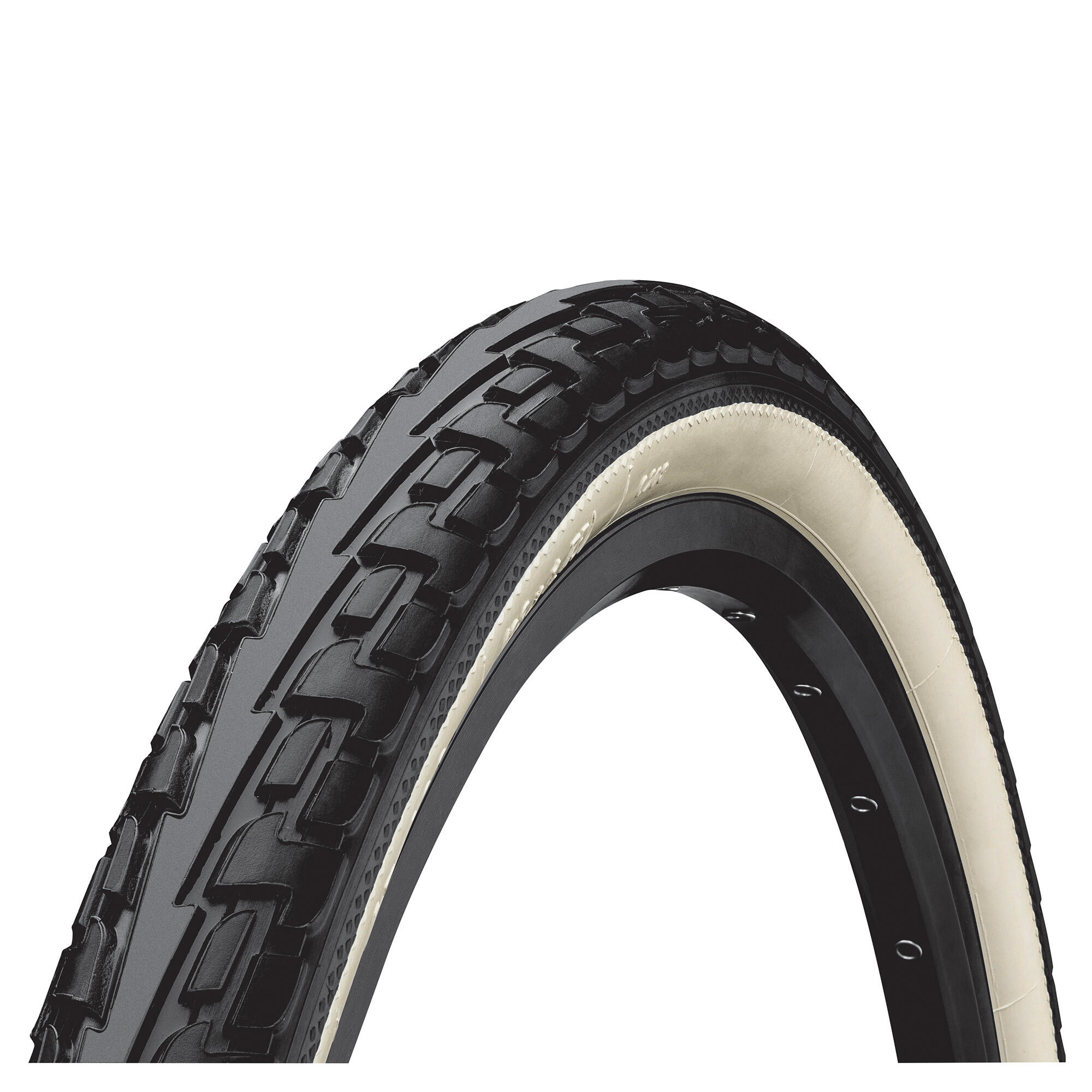 CONTINENTAL RIDE Tour Tyre-Wire Bead Urban Black/White 27 X 1-1/4 Puncture Protection