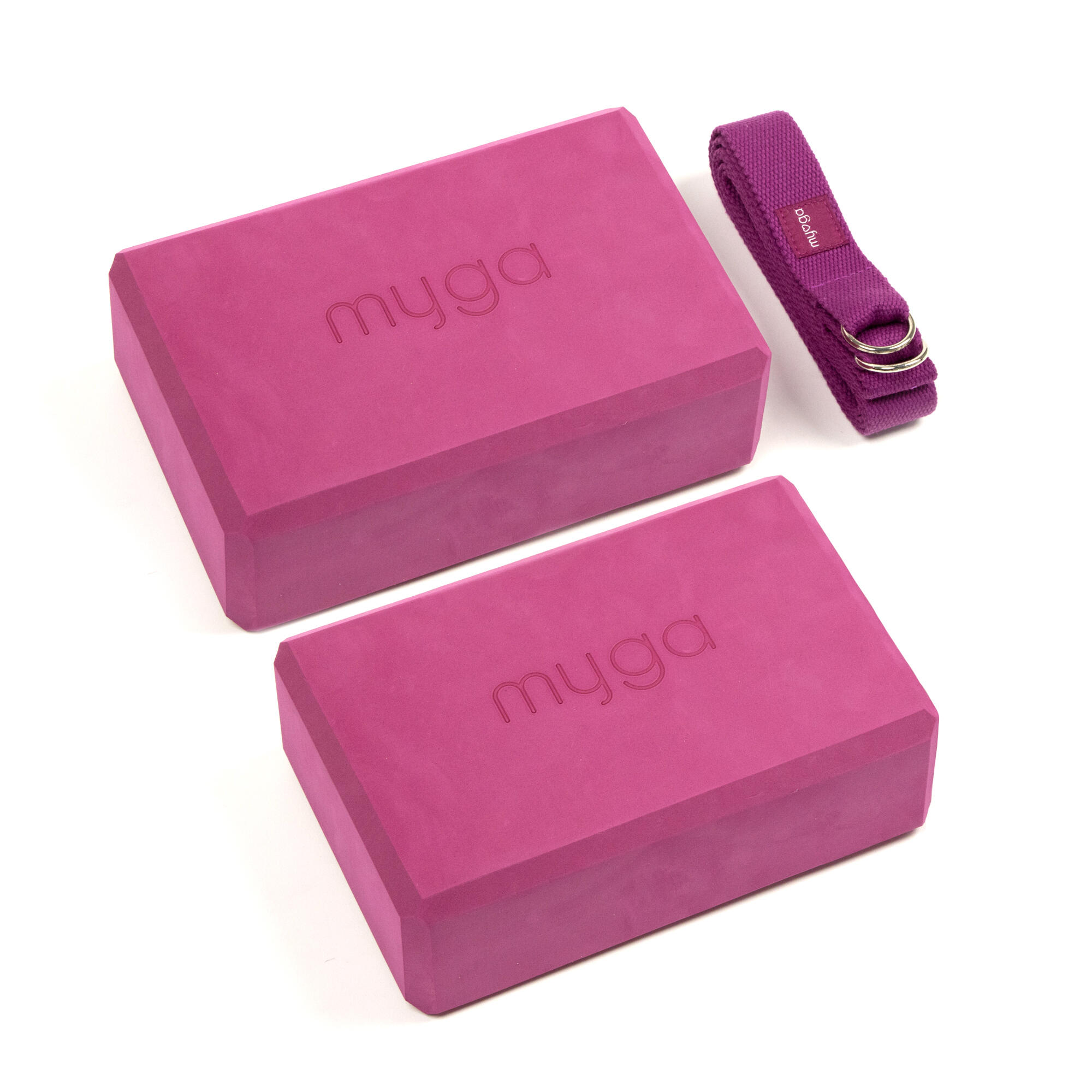 Myga Pair of Blocks & Strap - Plum 1/6