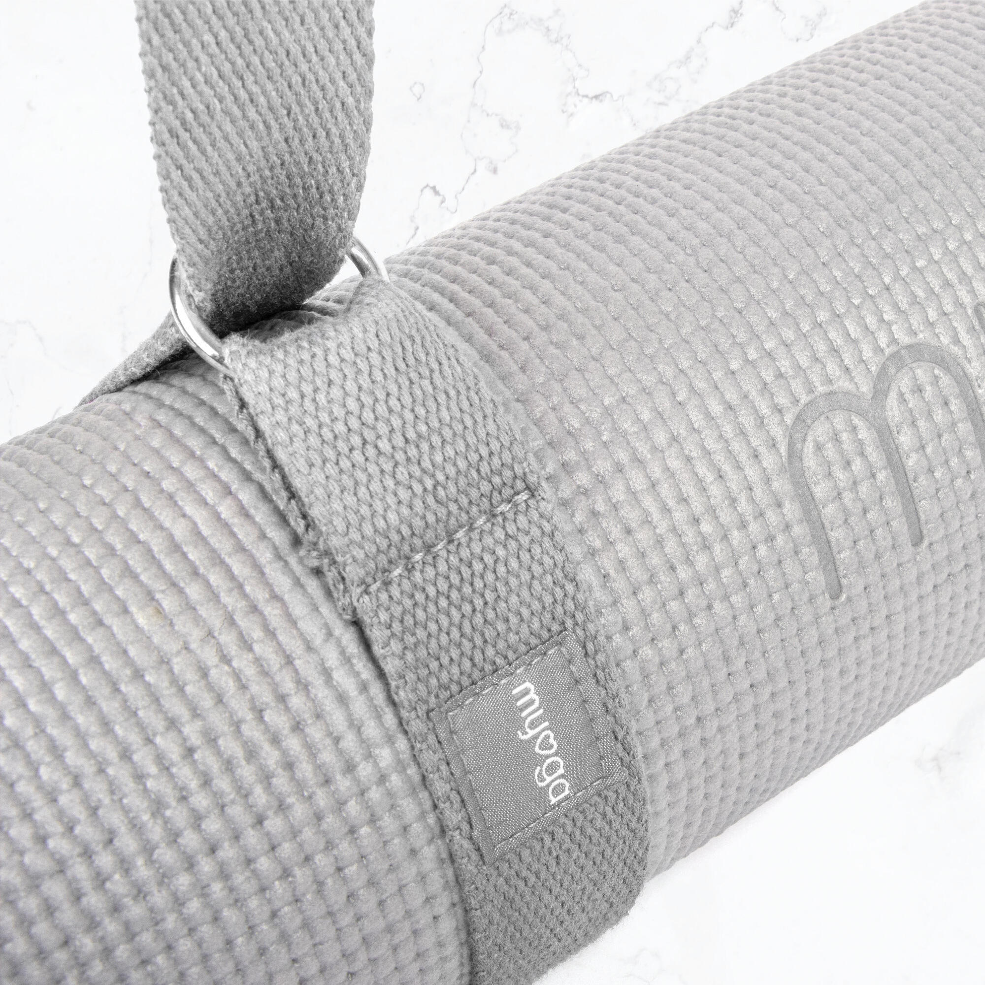 Myga Yoga Entry Mat, Strap & Pair of Blocks - Grey 7/7