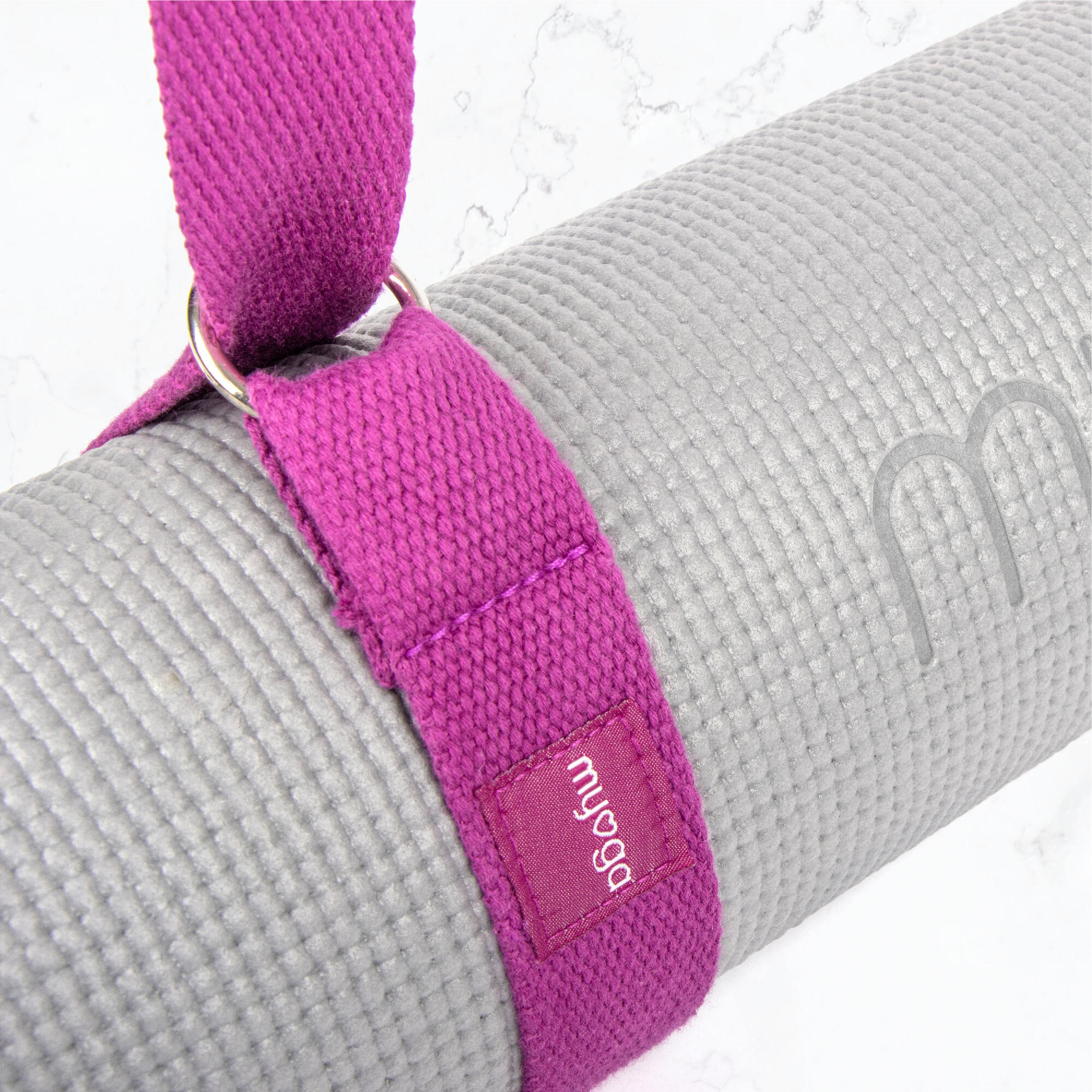 Myga Yoga Entry Mat, Strap & Pair of Blocks - Plum 6/7