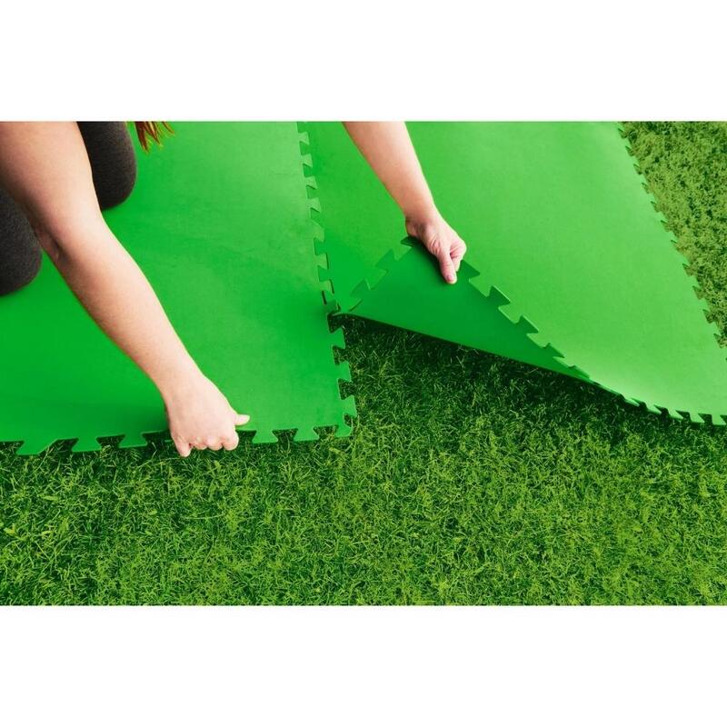 Bestway Flowclear Carreaux de Sol Vert 78 x 78 x 0,4 cm (9 pièces)