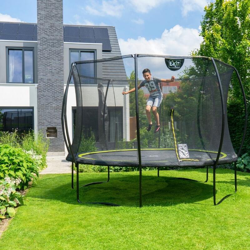 EXIT Toys - Trampoline Met Veiligheidsnet  - Silhouette - Rond - ø366cm - Zwart