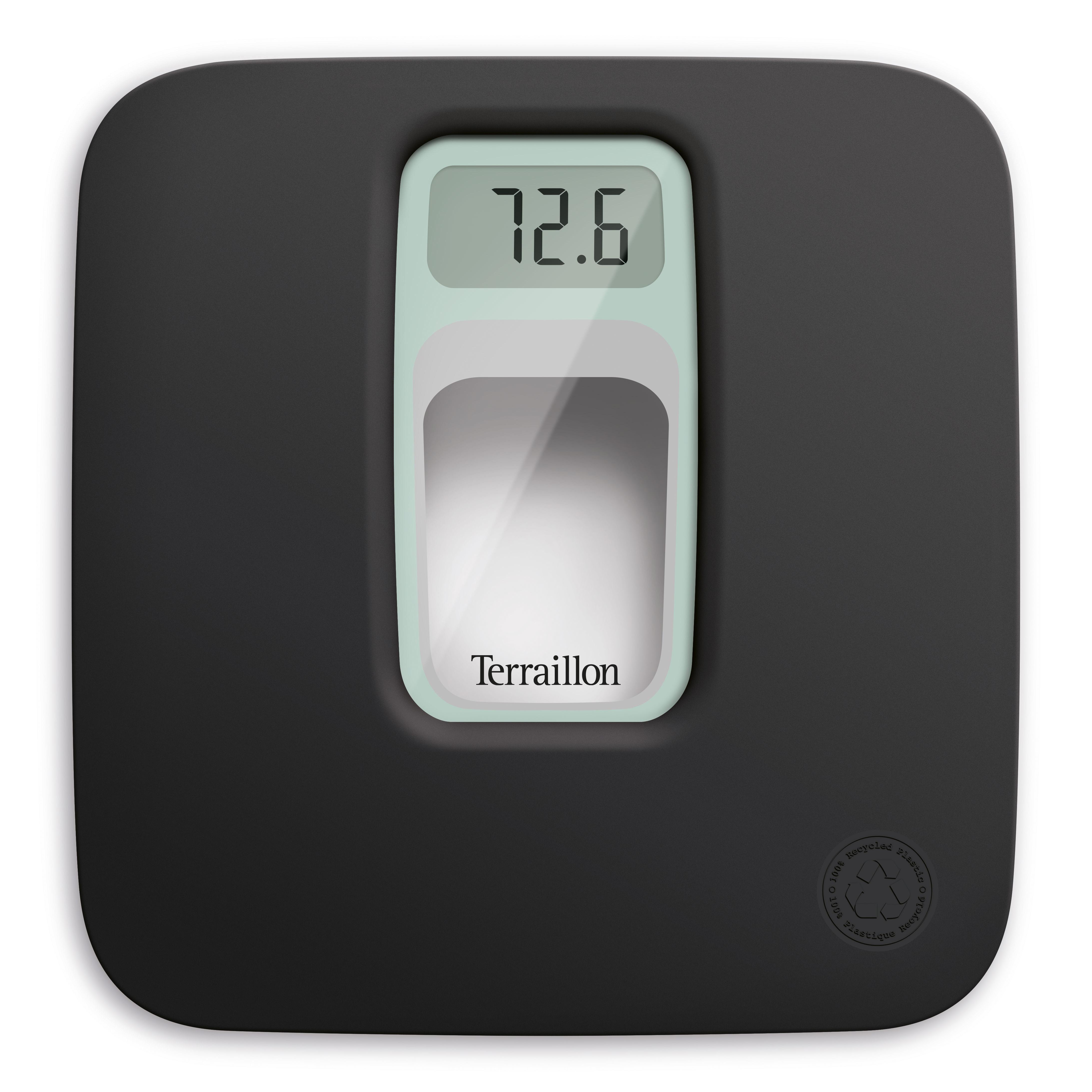 Terraillon - Pèse-personne Avec Coque En Plastique 100% Recyclé Et Fabriqué En France - Balance - Noir - No Size - Decathlon