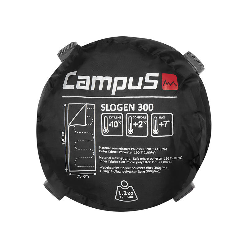 Campus Slogen 300 Left Envelope Tourist Sleeping Bag +2°C