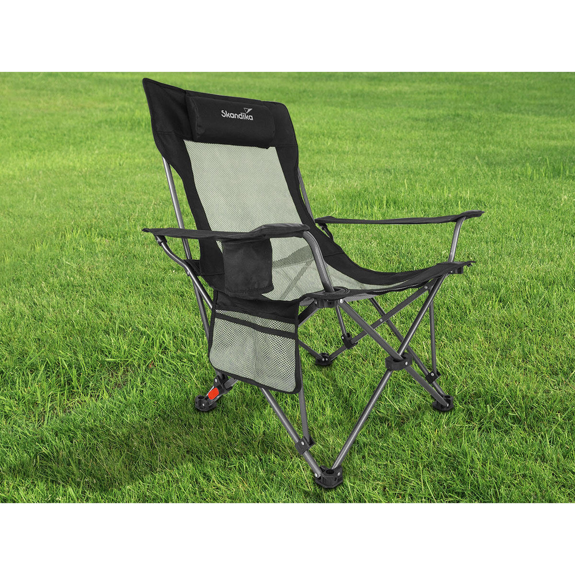 Silla de Camping Toras con Reposapiés Plegable Reclinable 2/7