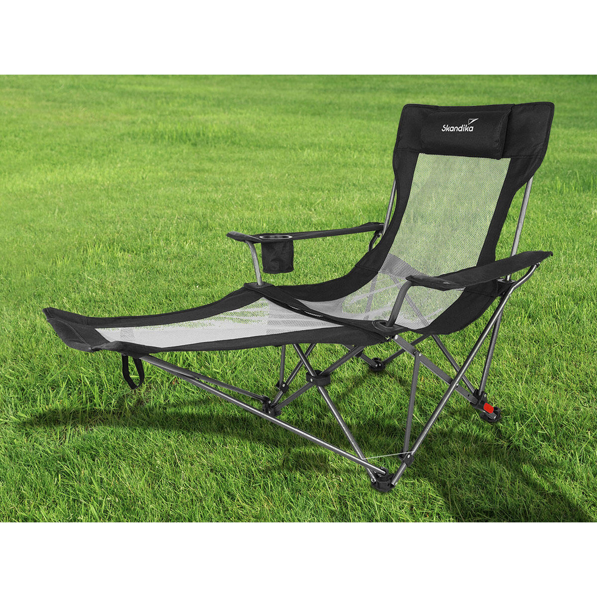 Silla de Camping Toras con Reposapiés Plegable Reclinable 3/7