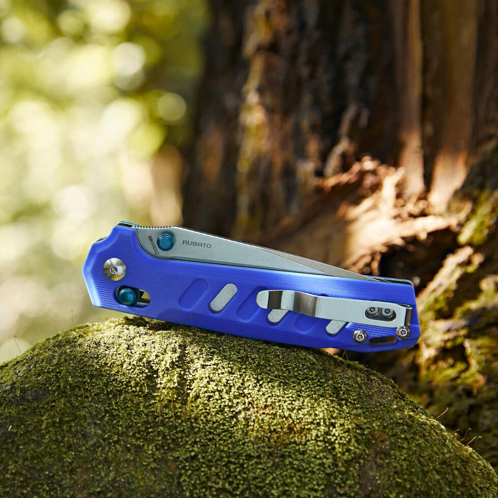 Canivete Compacto EDC, Olight Oknife Rubato, Azul, Aço 154CM, Cabo G10 5/7