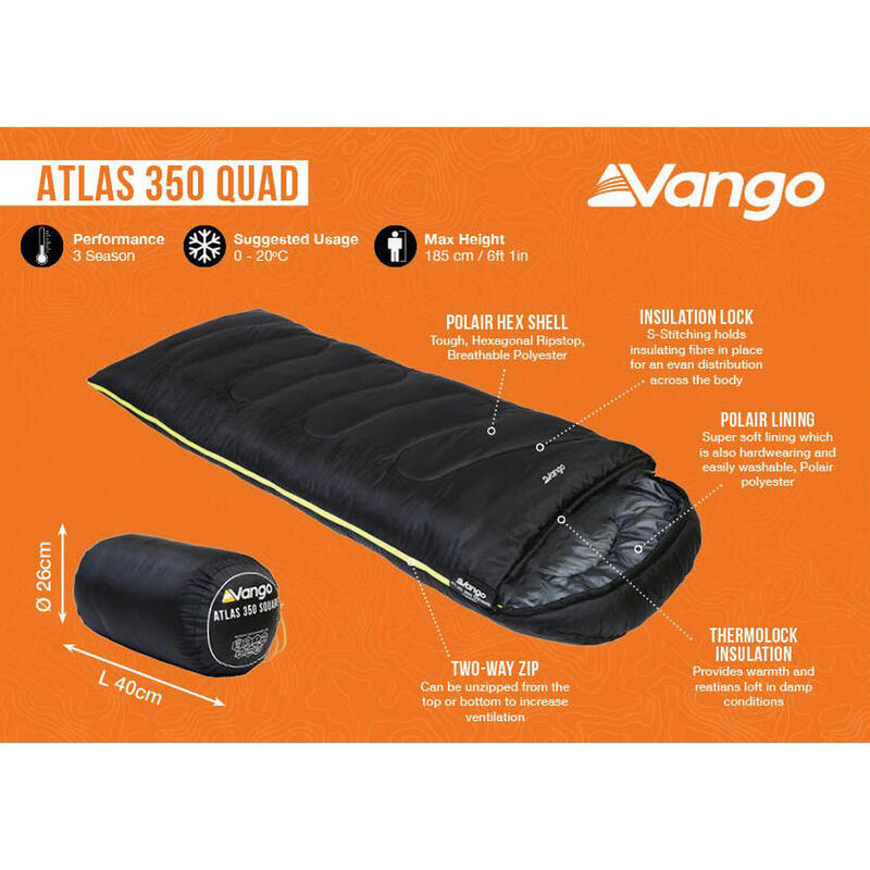 Śpiwór Vango Atlas 350 Quad (-20°C)