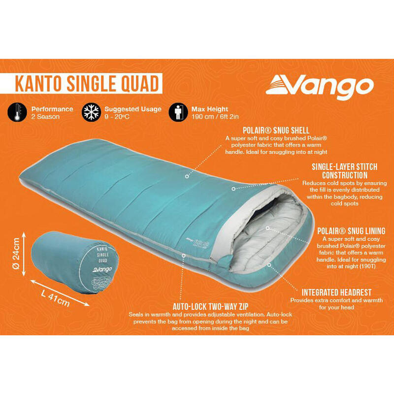 Śpiwór turystyczny Vango Kanto Single Quad (-10°C)