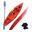 SIT ON TOP KAYAK - DELUXE ONE MAN - WITH PADDLE & BACKREST - RED/YELLOW