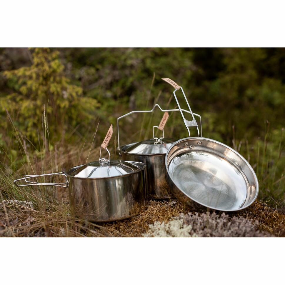 Zestaw naczyń ze stali nierdzewnej Primus Campfire Cookset small