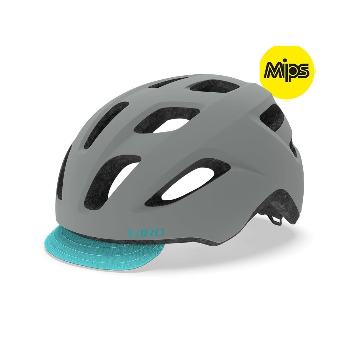 GIRO Trella MIPS Urban Helmet Mens Matte Grey/Dark Teal Unisize 50-57cm