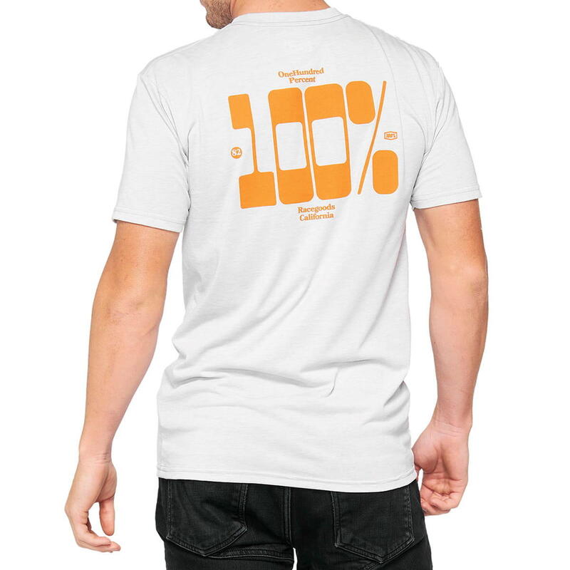 Trona Tech Tee - Functioneel T-shirt - Krijt - Wit/Oranje
