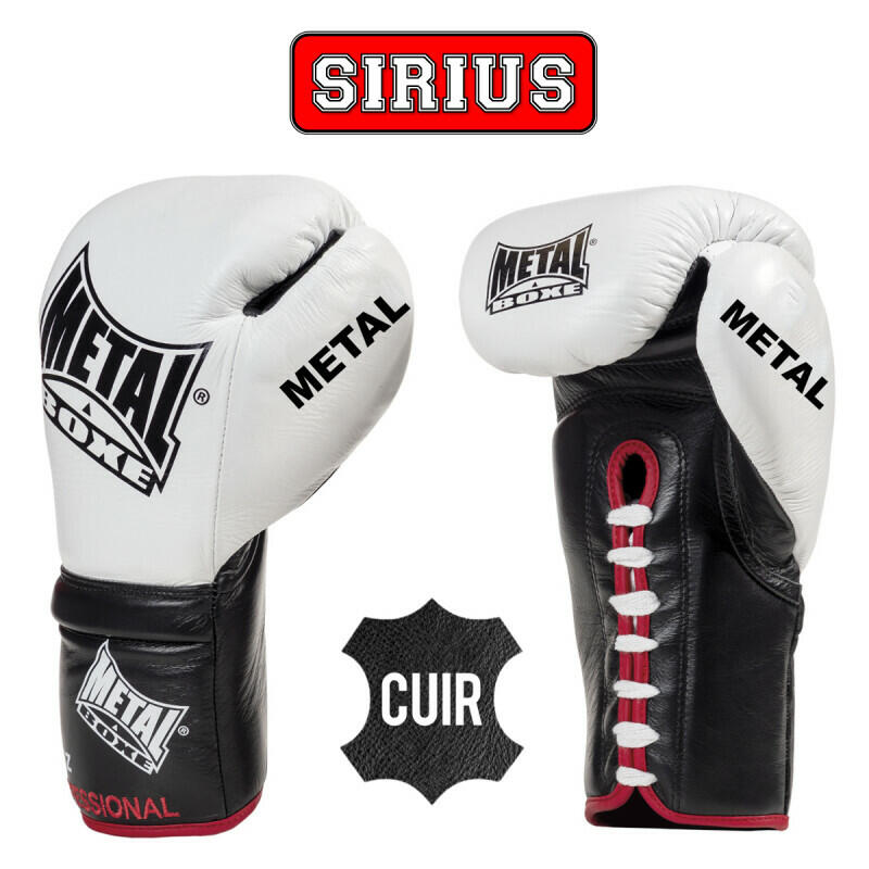 Boxhandschuhe Leder Schnürsenkel Metal Boxe pro sirius