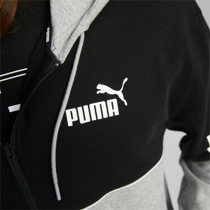 Felpa con cappuccio con zip intera Puma Power Colorblock TR