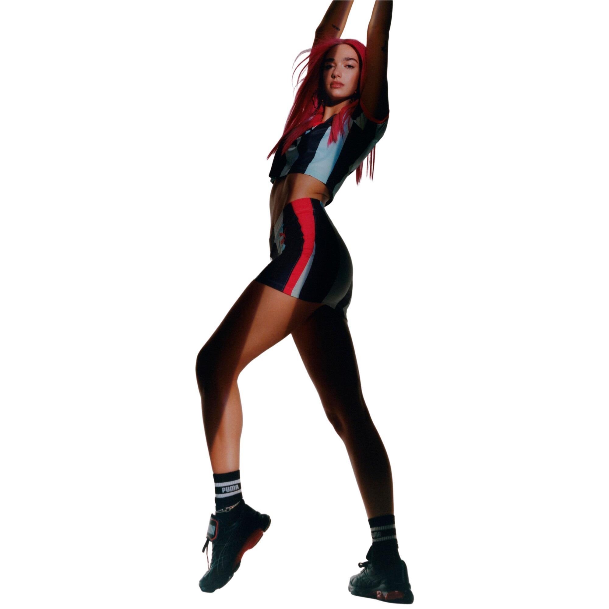 T-shirt donna a righe dalla linea sottile Puma X dua lipa 4/7