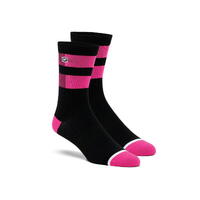 Chaussettes Flow - Black/Fluo Pink