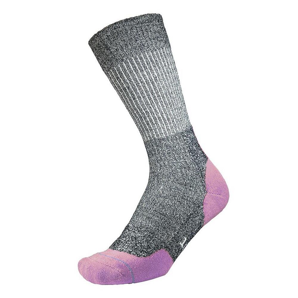 1000 MILE Womens/Ladies Fusion Walk Socks (Navy/Mauve Marl)