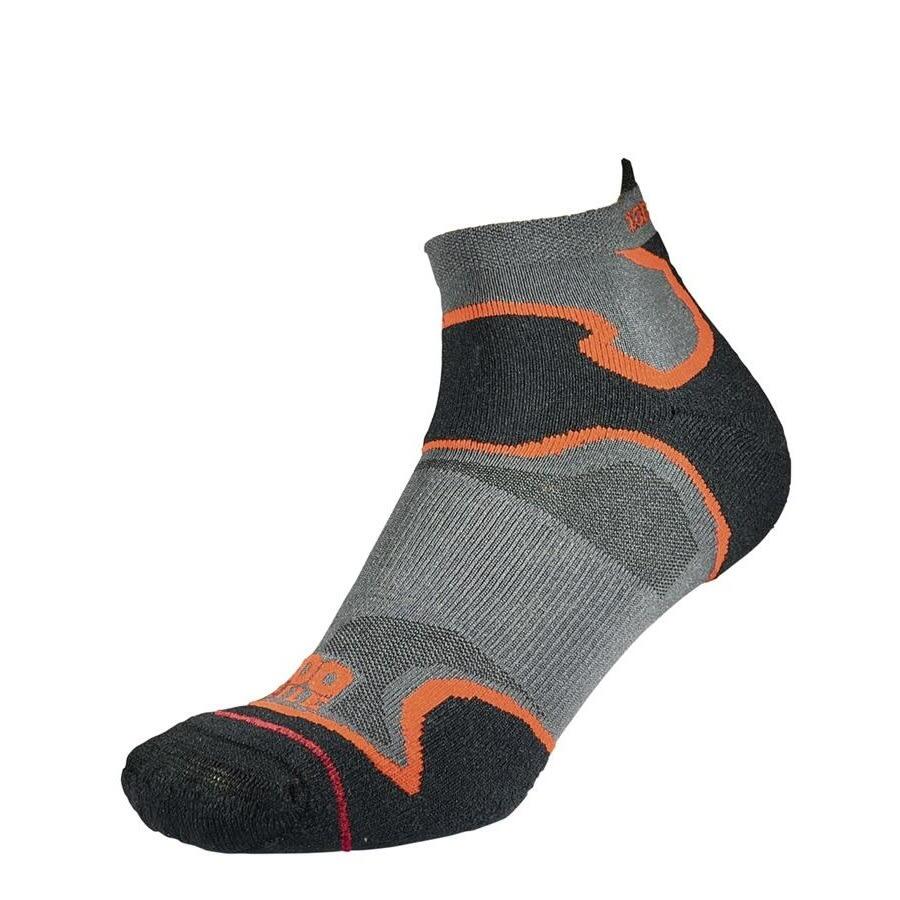 Mens Fusion Ankle Socks (Black/Orange) 1/1