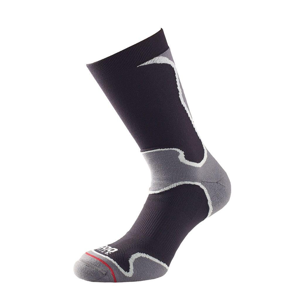 1000 MILE Womens/Ladies Fusion Socks (Black/Grey)