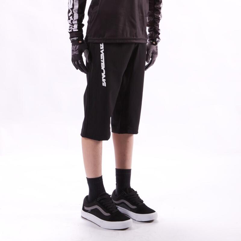 Stay Strong V2 BMX Race Shorts - 30 - Negru/Alb