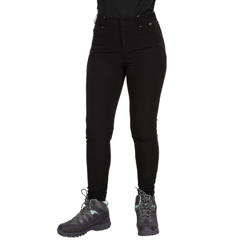 Dames donzige sherpa legging (Zwart)