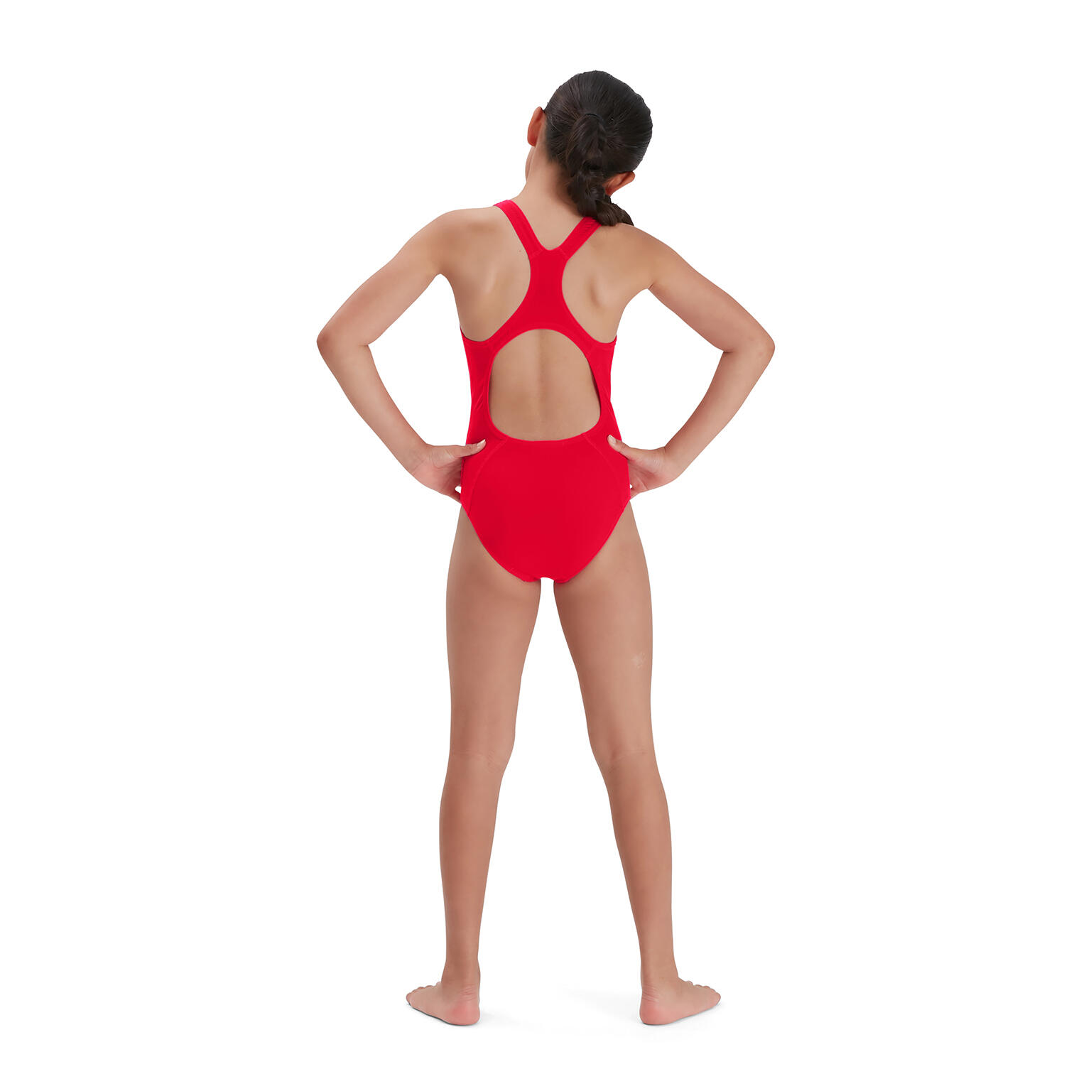 Speedo Girls Endurance+ Medalist Swimsuit -  Red 3/5