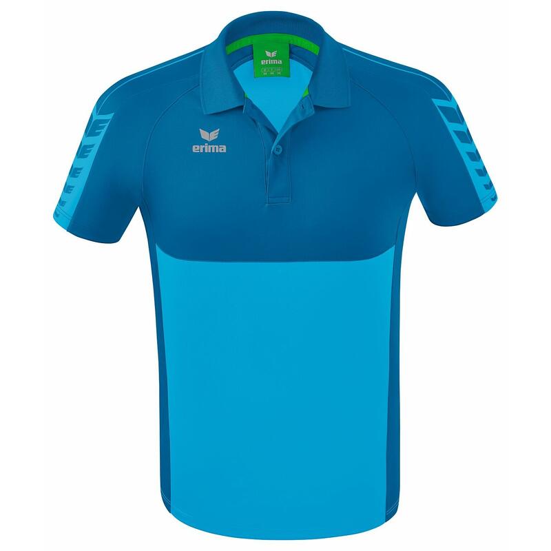 Tricou polo 565 Erima Six Wings Multicolor, guler cu nasturi