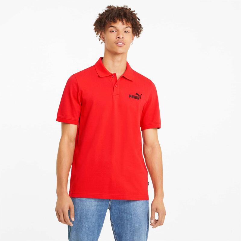 Polo de piqué Hombre PUMA Essentials Rojo