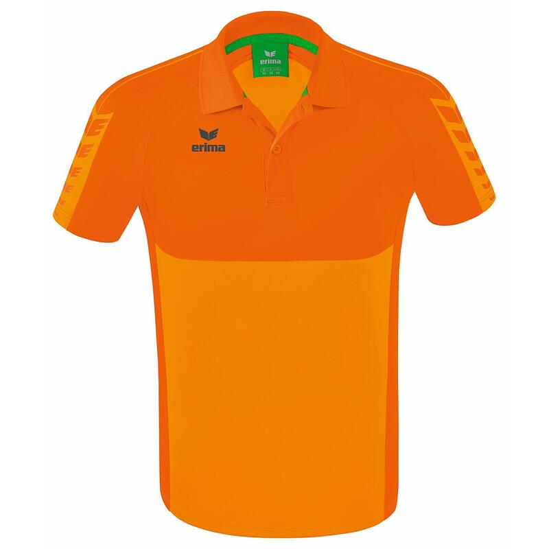 Tricou polo 565 Six Wings portocaliu - material funcțional, uscare rapidă.