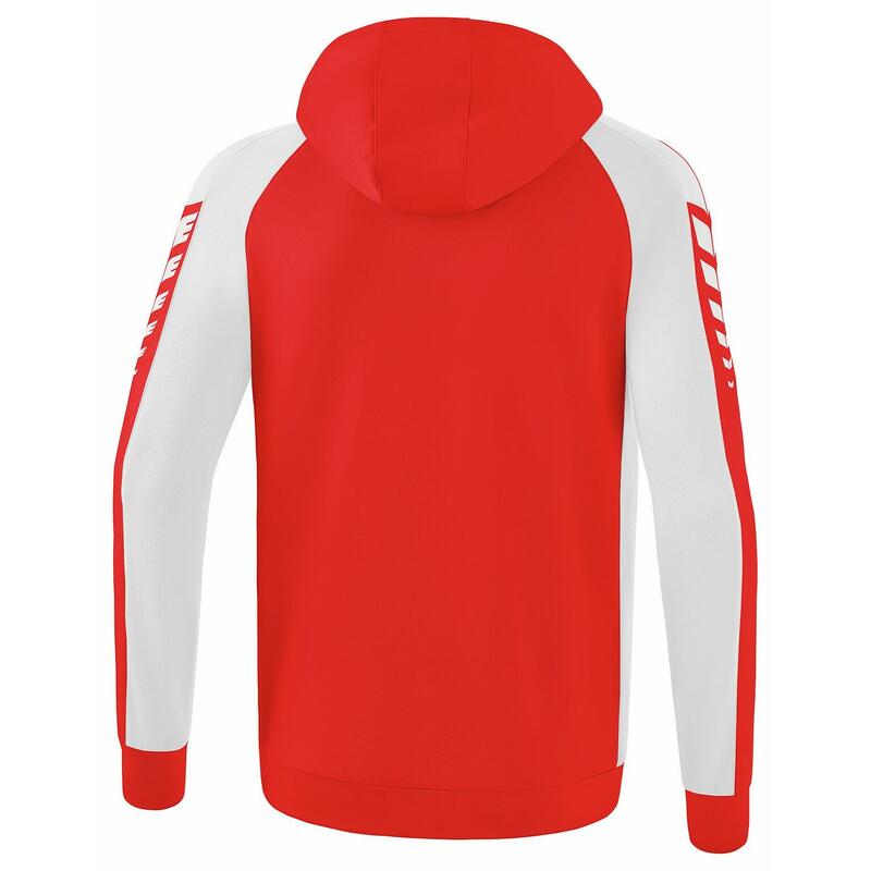 Jachetă antrenament Erima Six Wings cu glugă junior, multicolor