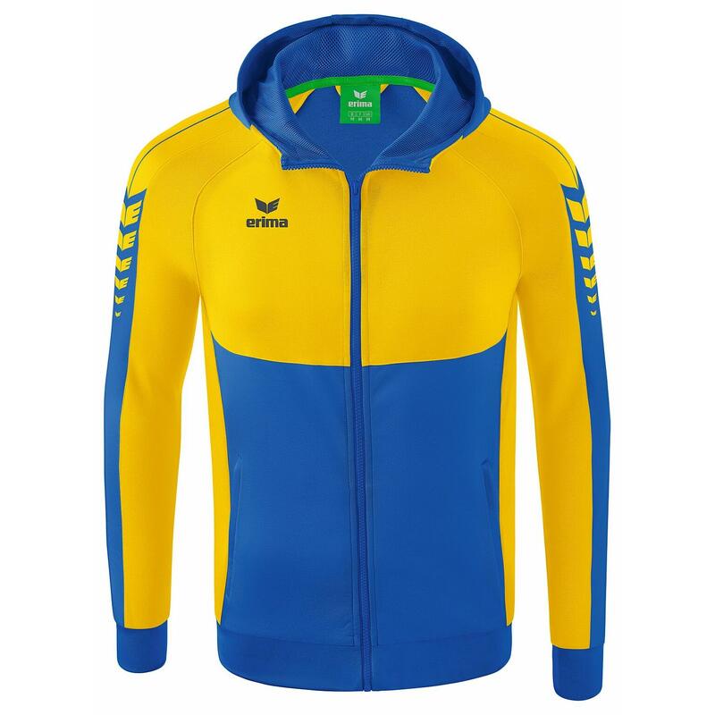 Jachetă antrenament Erima Six Wings cu glugă junior, multicolor
