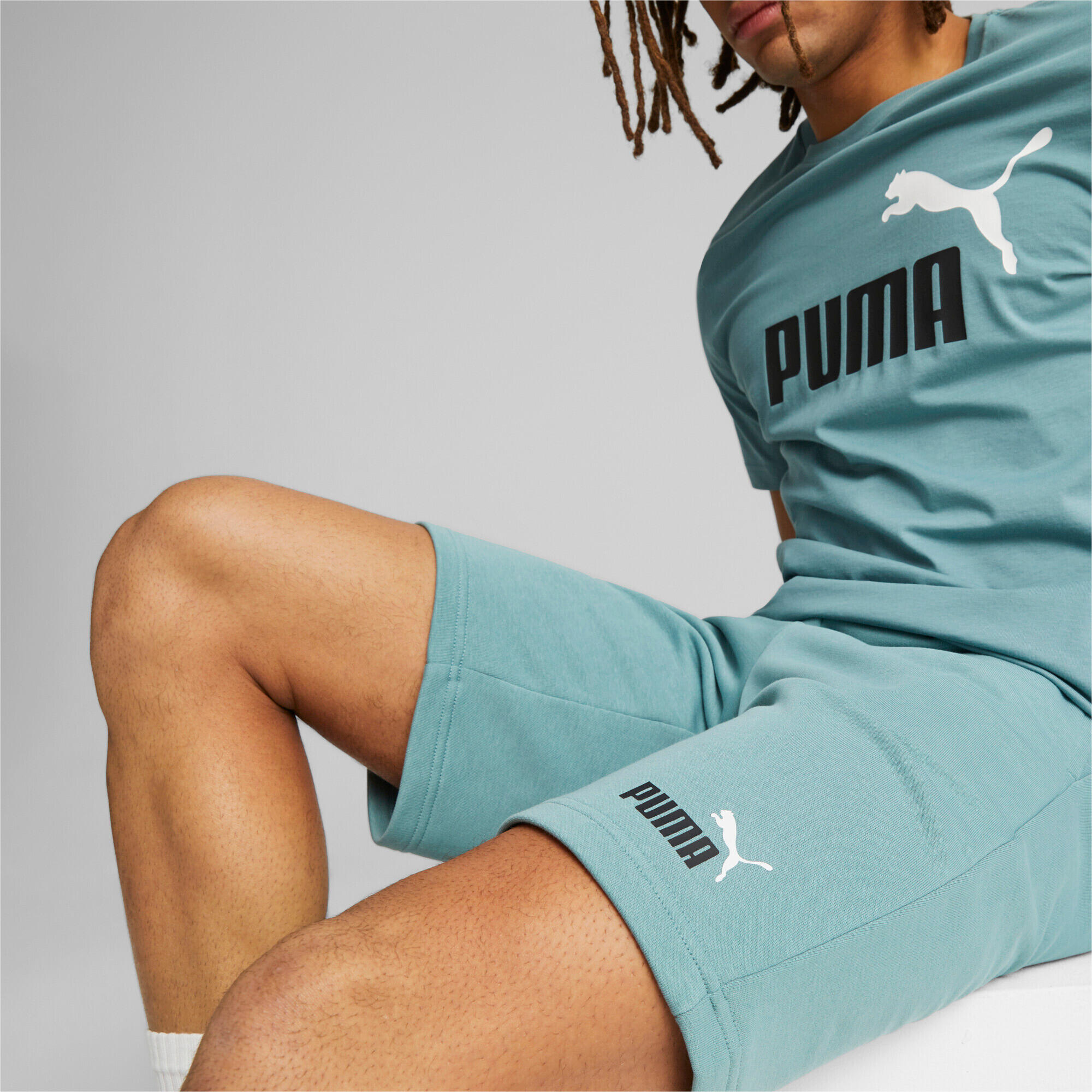 Short bicolore Essentials+ Homme PUMA Adriatic Gray 7/7