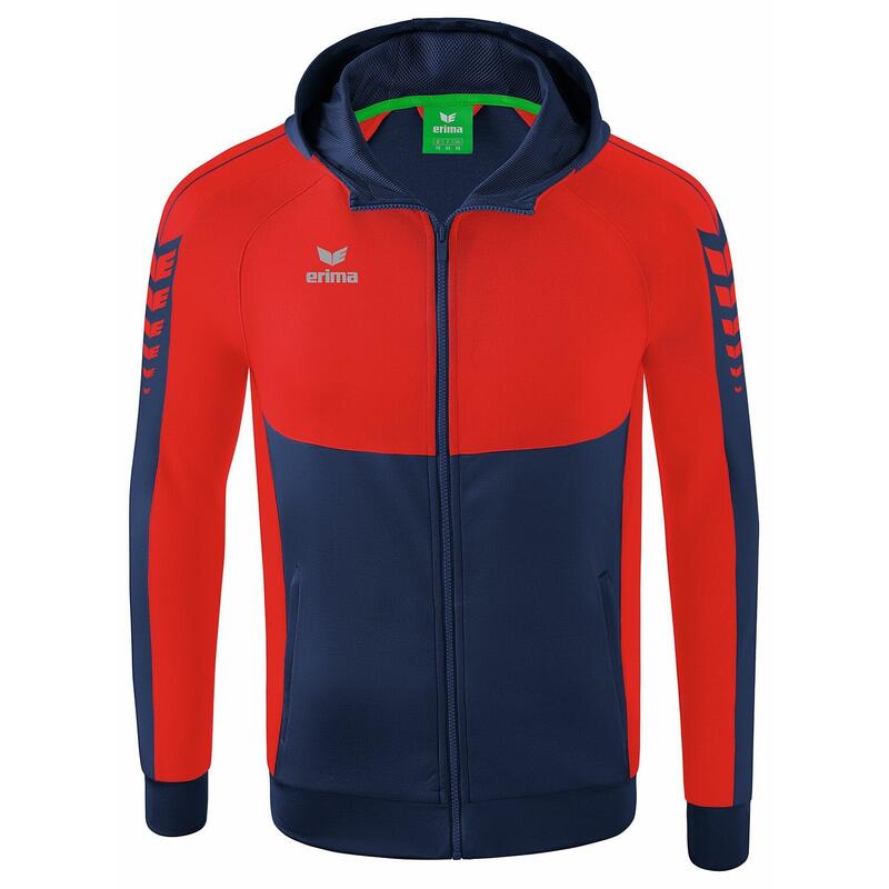 Jachetă antrenament Erima Six Wings cu glugă junior, multicolor